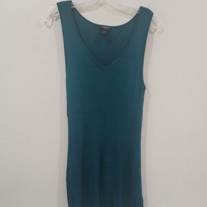 Ann Taylor Deep Teal Ribbed Tank Top